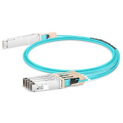 200G QSFP56 ถึง 4X 50G SFP56 Active Optical Cable (AOC), 1M -20 M