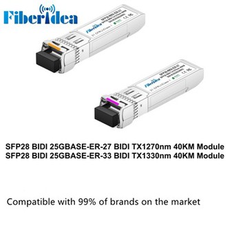 25G SFP28 BiDi TX1270/RX1330nm 40 กม. LC DDM